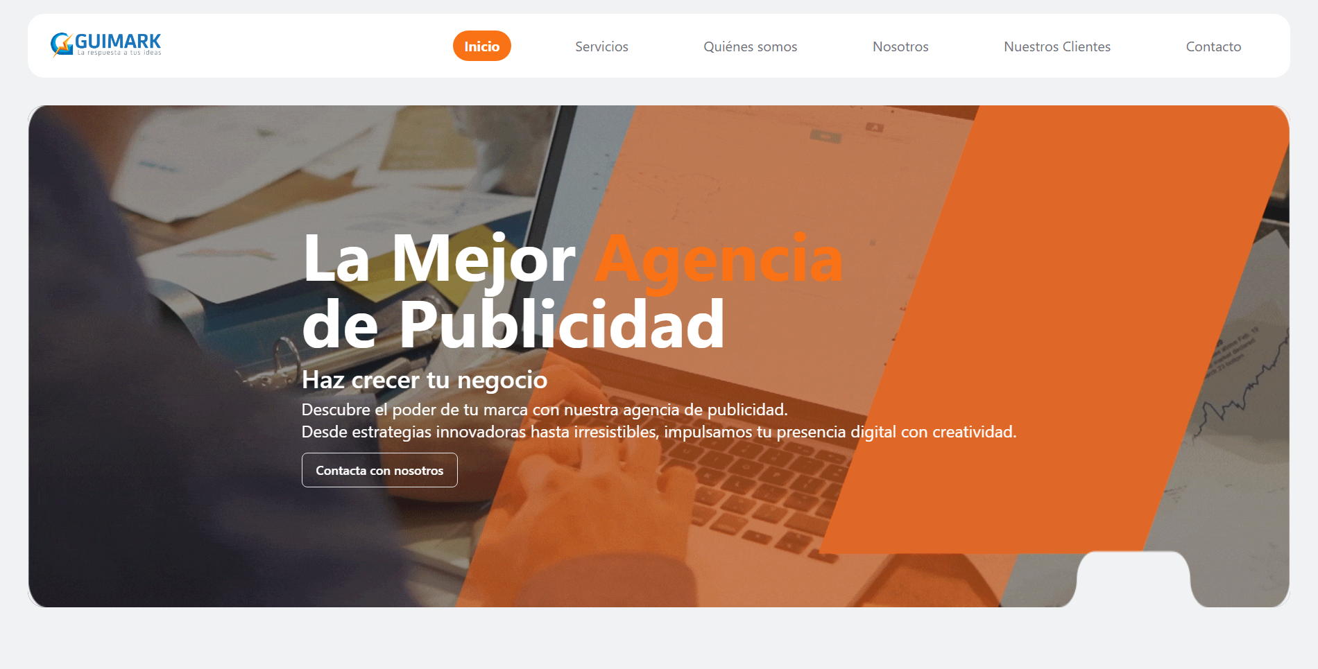 Sitio Guimark agencia de publicidad