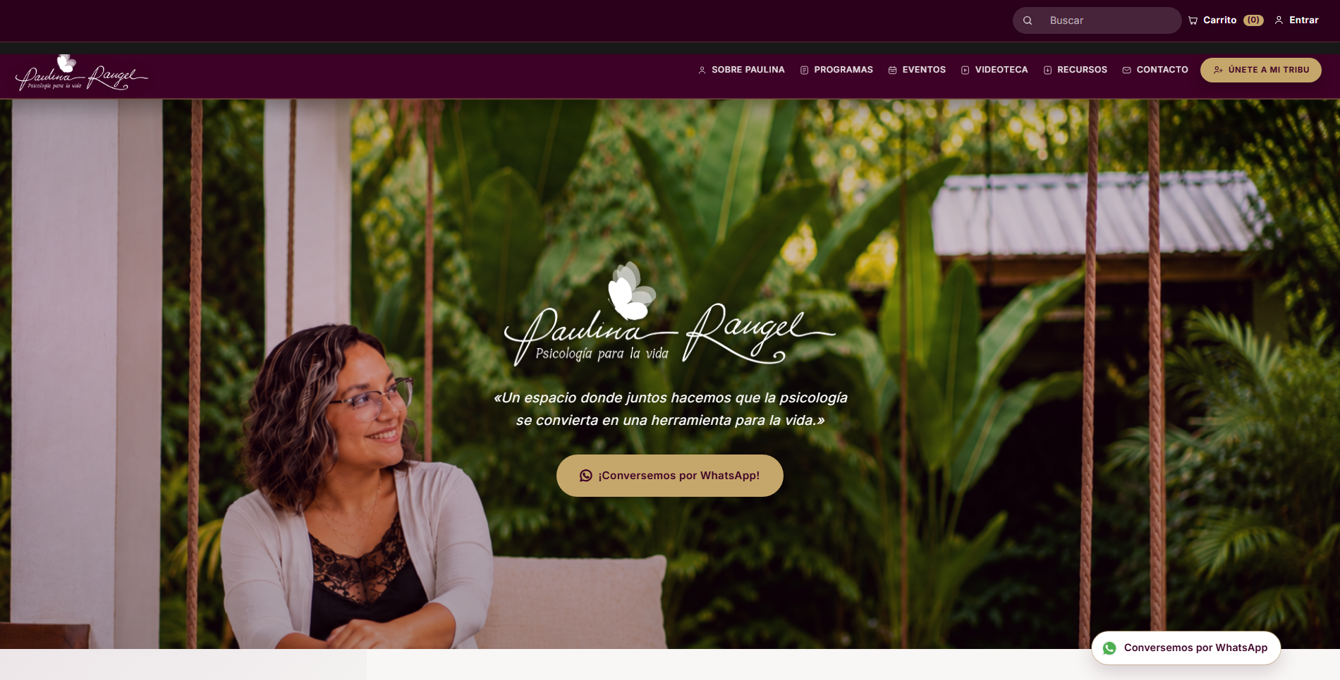 Sitio web Paulina Rangel