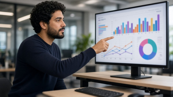 Desarrollador latino midiendo Core Web Vitals en PageSpeed Insights